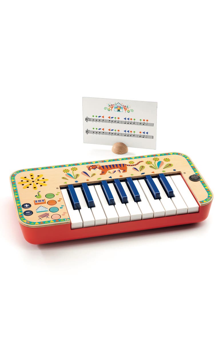 Djeco Animambo Electric Keyboard Toy, Main, color, Multi
