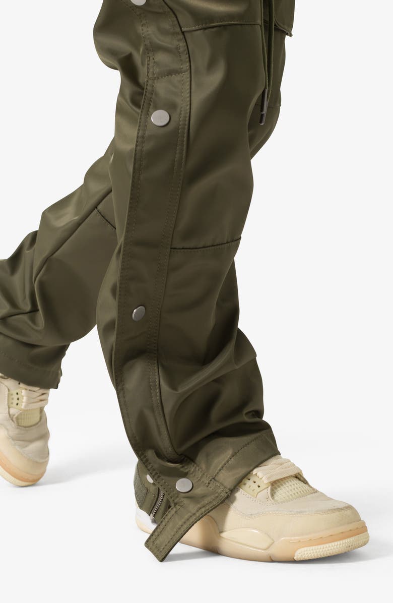 mnml Snap Front Cargo Pants, Alternate, color, Olive