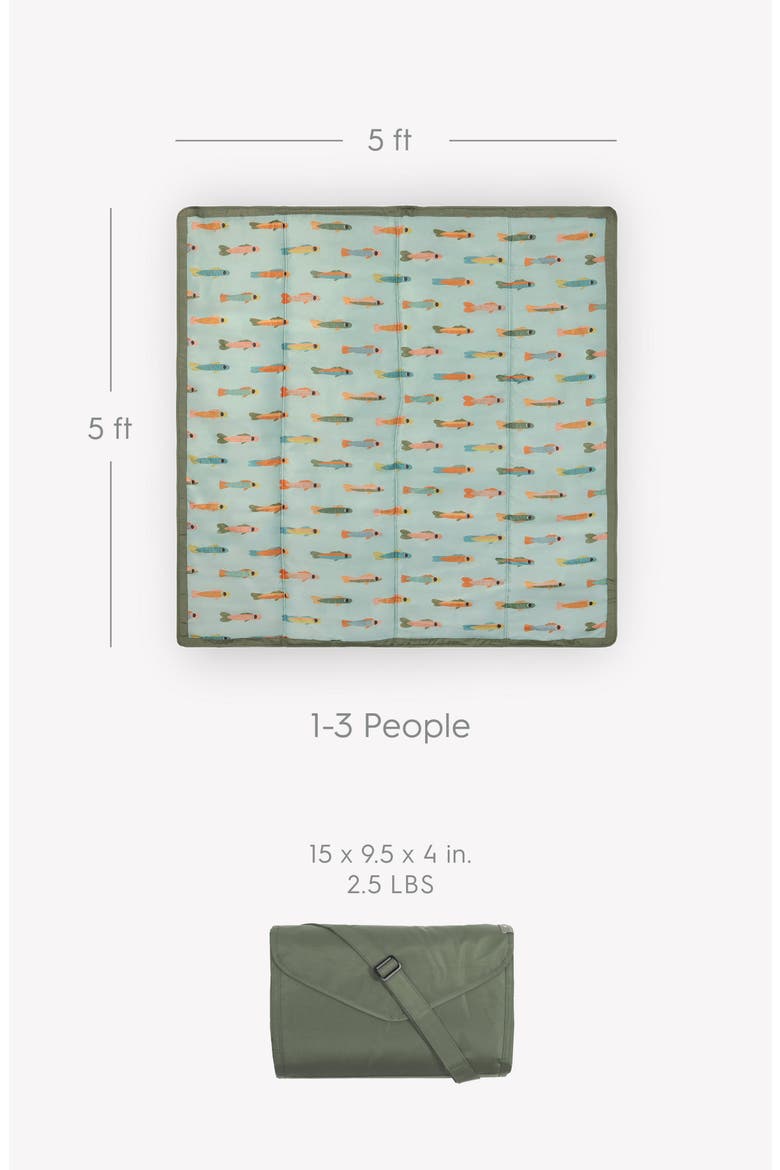 '5 x 5 On-the-Go' Foldable Outdoor Blanket, Alternate, color, MINNOW POND