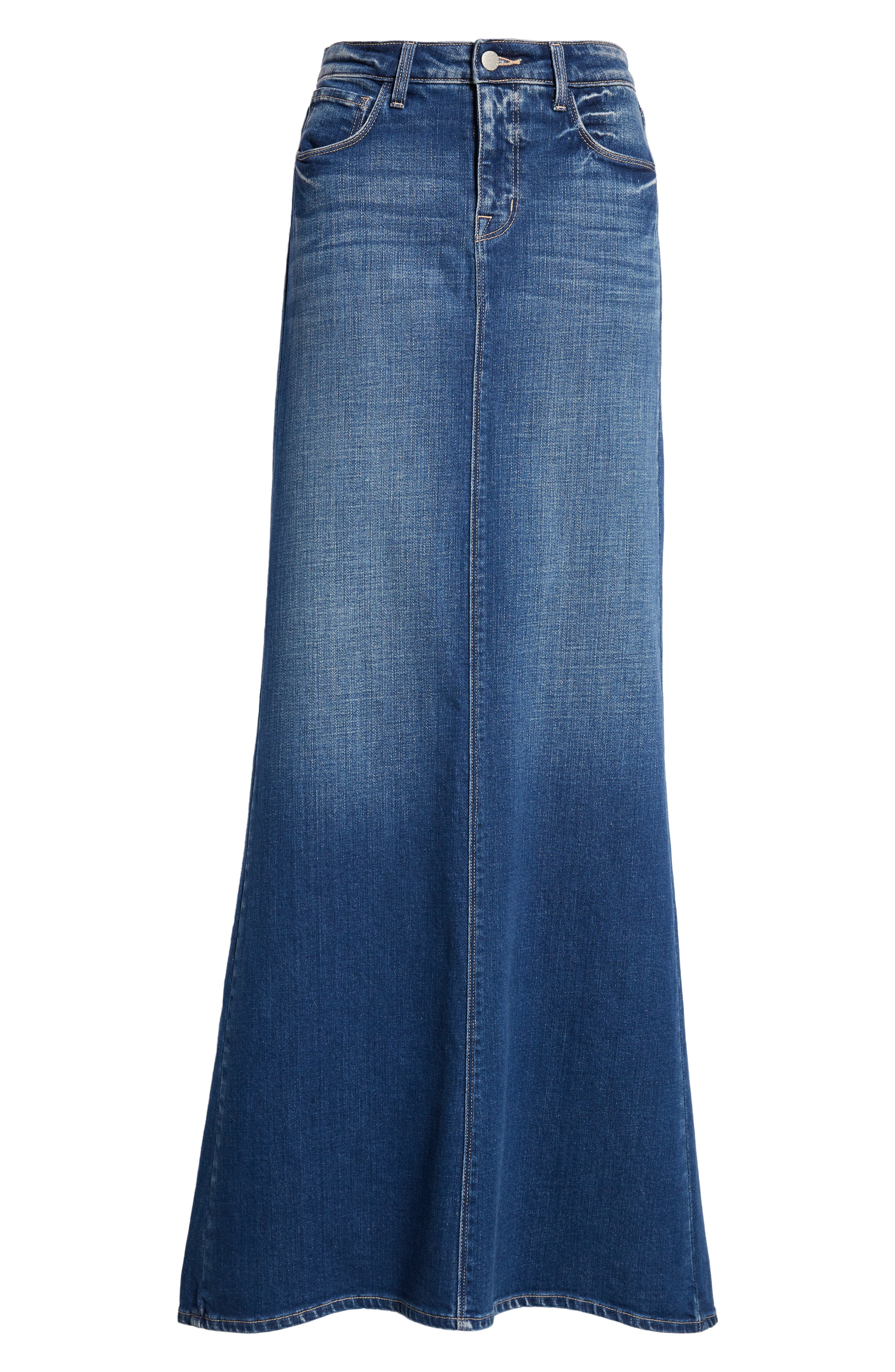 L'AGENCE Kailani Mermaid Denim Maxi Skirt (Women) | Nordstrom