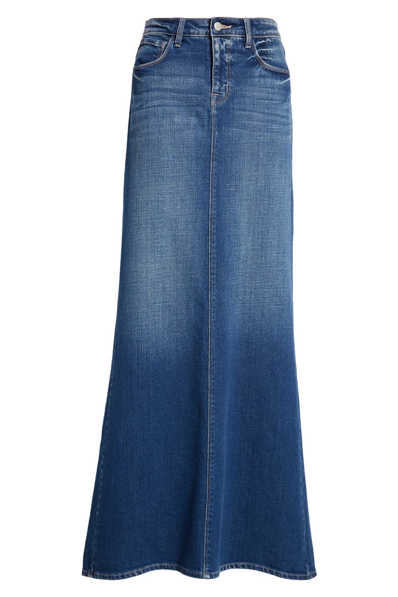 Kailani Mermaid Denim Maxi Skirt, Alternate, color, ATHOS