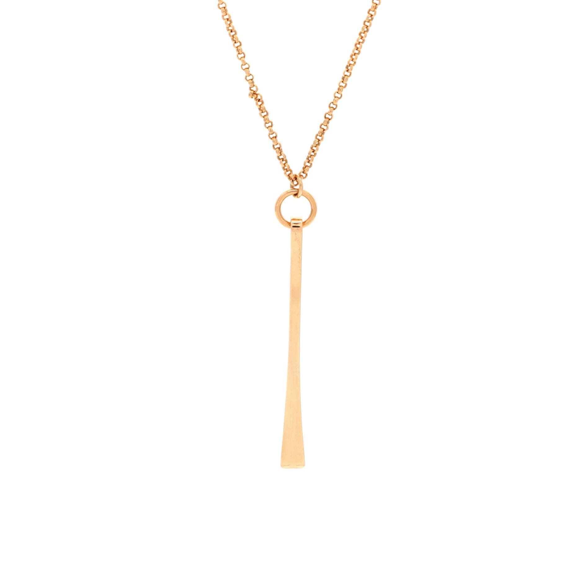 Clou De Forge Pendant Necklace 18K Rose Gold Large, Main, color, Metallic Gold