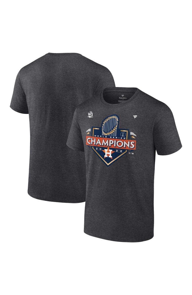 FANATICS Men's Fanatics Branded Heather Charcoal Houston Astros 2022 World Series Champions Locker Room Big & Tall T-Shirt, Main, color, 