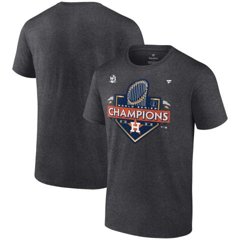 Men's Fanatics Branded Heather Charcoal Houston Astros 2022 World Series Champions Locker Room Big & Tall T-Shirt