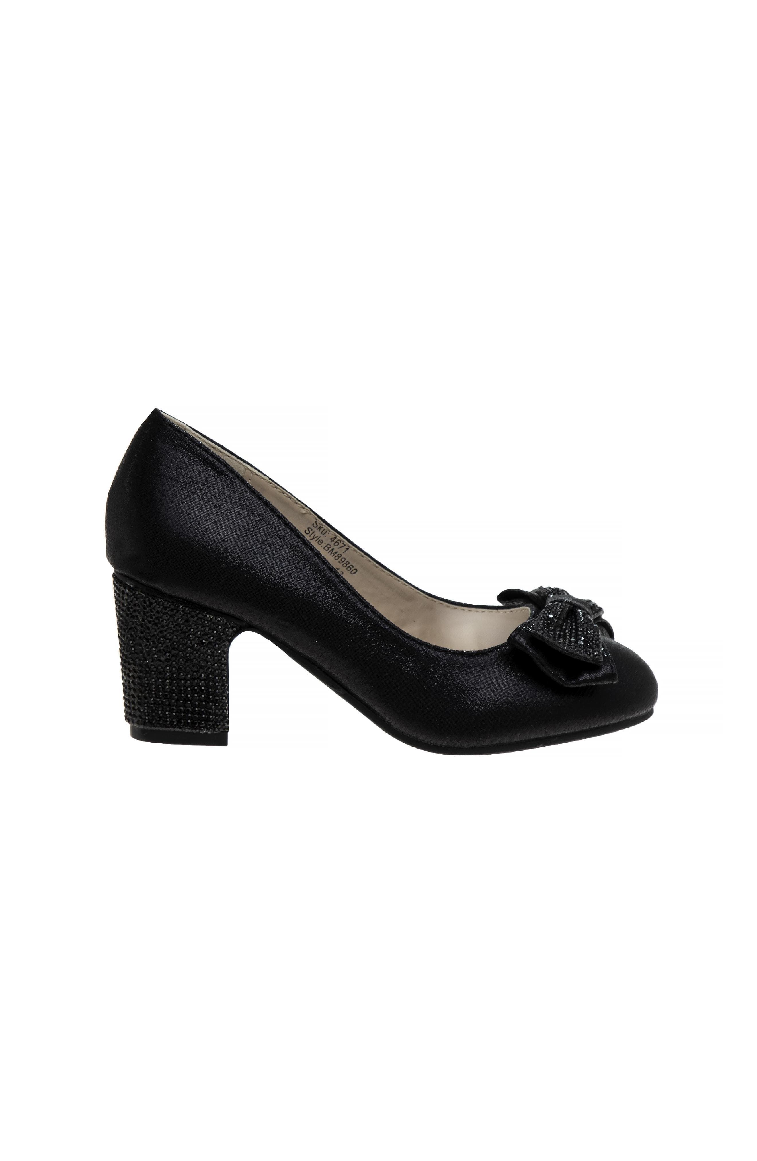 Girls' Heeled Dress Pumps., Alternate, color, Black