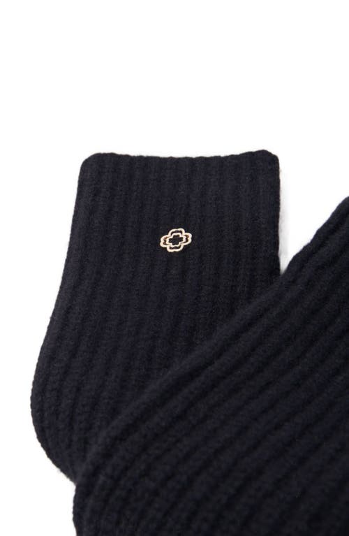 Shop Maje Wool And Cashmere Mittens In Black