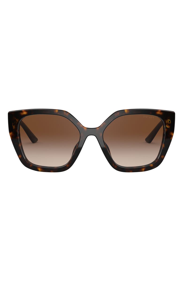 Prada 52mm Butterfly Sunglasses, Alternate, color, Brown