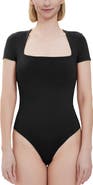 Kimi & Kai Women's Square Neck Short Sleeve Bodysuit