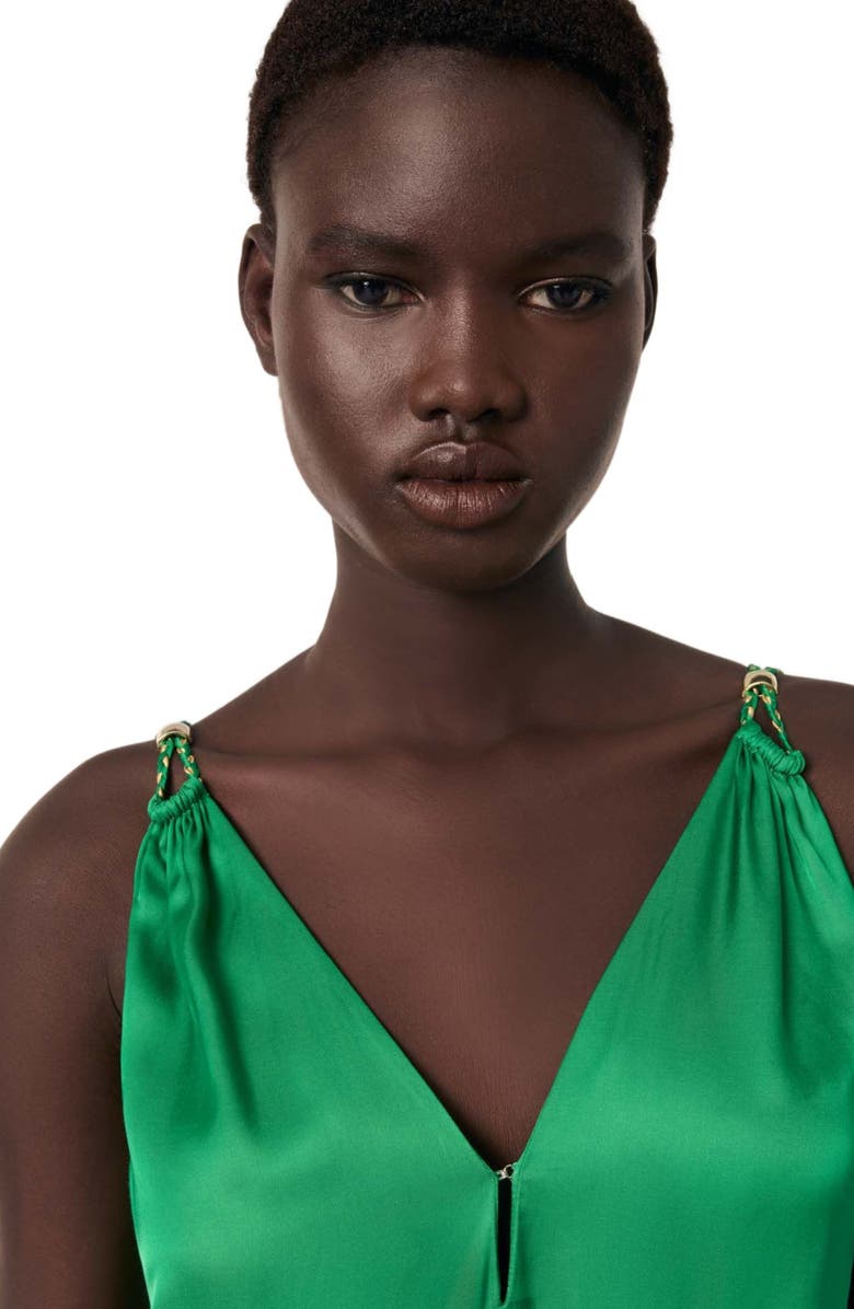 maje Satin-look maxi dress, Alternate, color, 