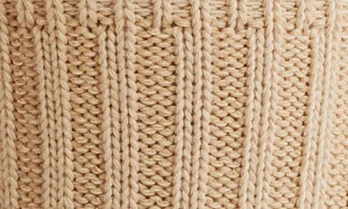 Casa Clara Rib Cotton Blend Crew Socks In Beige