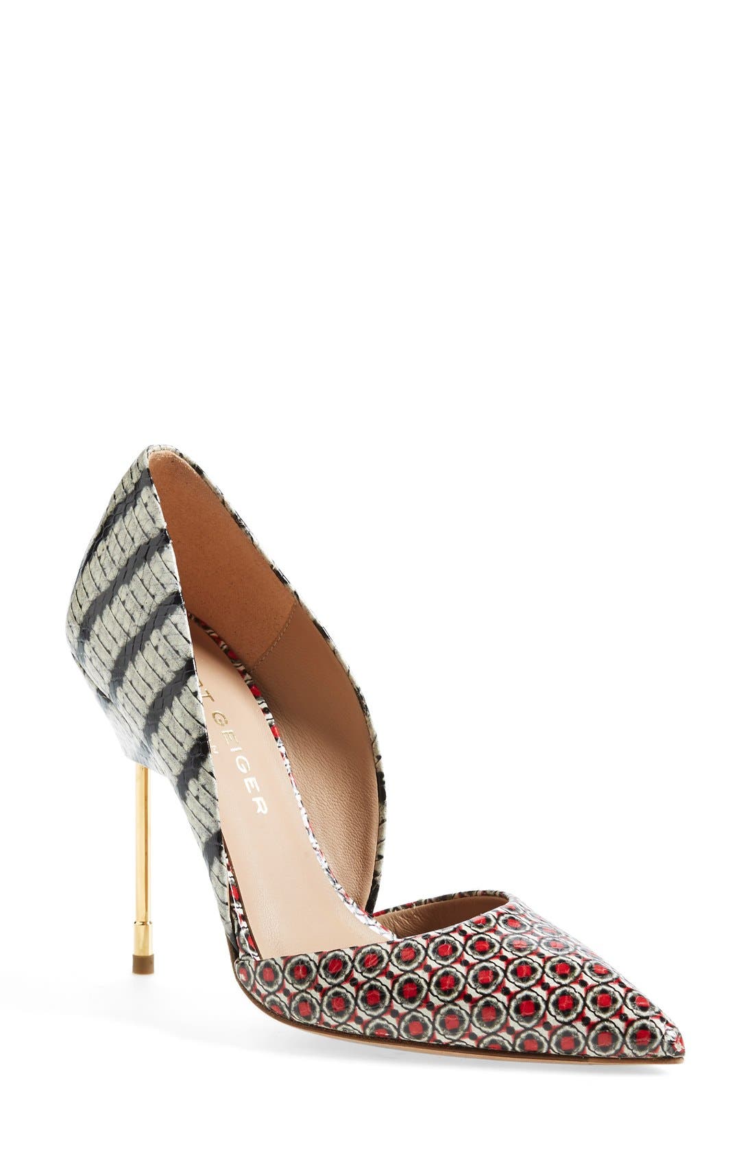 'Bond' d'Orsay Pump, Main, color, BLACK/ RED