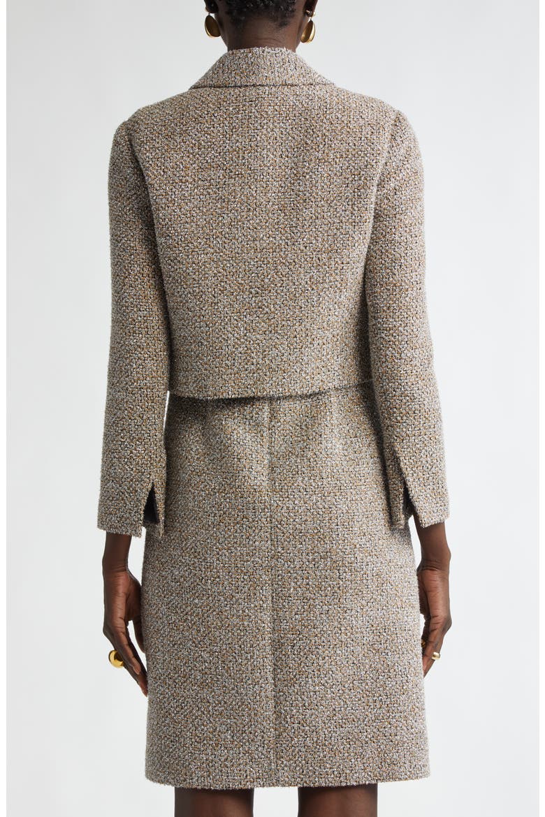 Metallic Eyelash Tweed Jacket, Alternate, color, SHADOW/ SILVER/ KHAKI MULTI