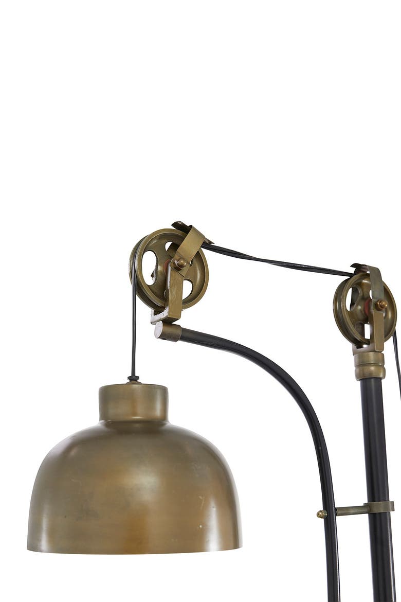 Black Metal Industrial Floor Lamp, Alternate, color, BLACK