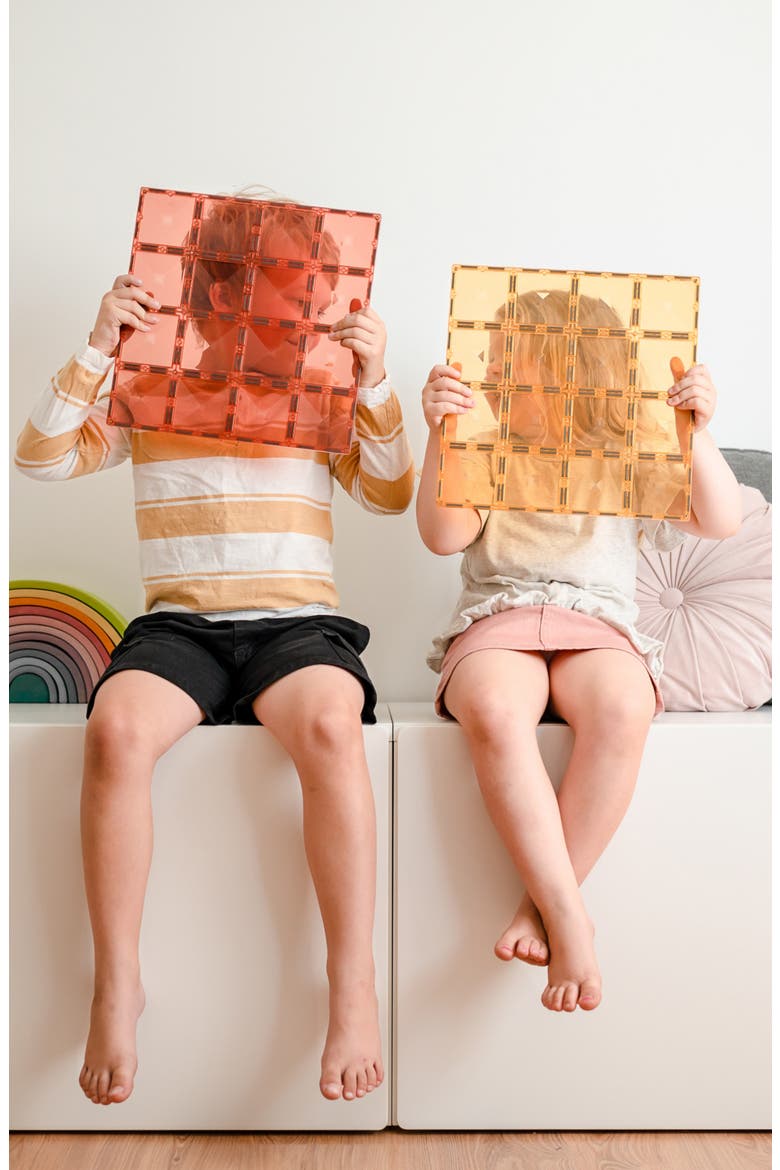 Kids' Pastel Lemon & Peach 2-Piece Base Plate Pack, Alternate, color, PASTEL