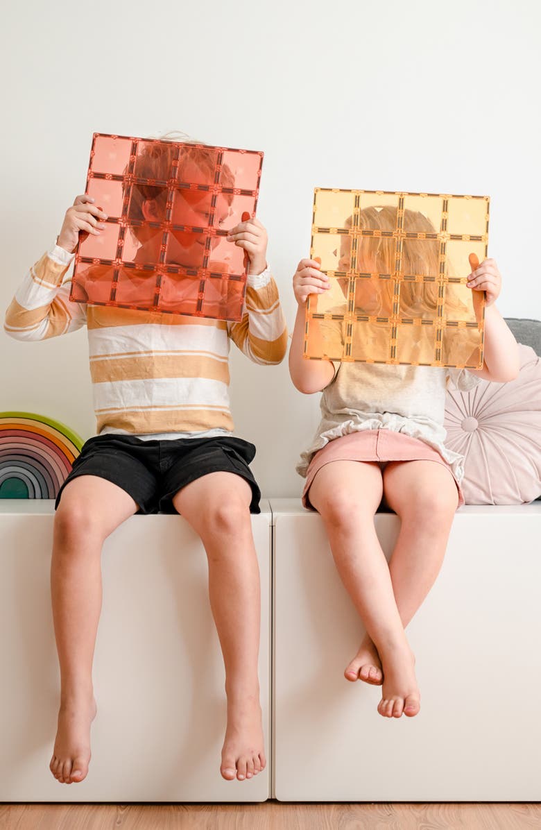 CONNETIX Kids' Pastel Lemon & Peach 2-Piece Base Plate Pack, Alternate, color, Pastel