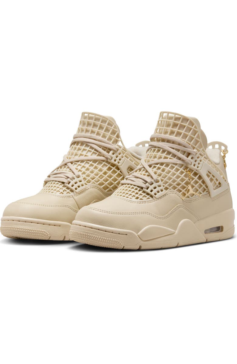 Jordan Air Jordan 4 Net Basketball Sneaker, Main, color, Rattan/ Rattan/ Metallic Gold