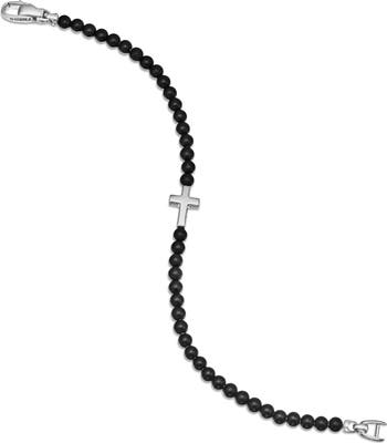 Men's Spiritual Beads Cross Beaded Bracelet
