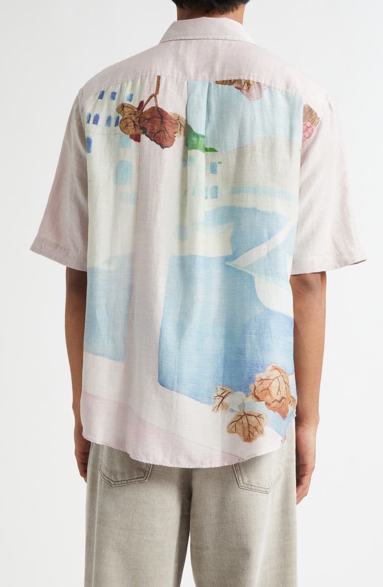 OUR LEGACY Beyond Cotton & Silk Button-Up Shirt, Alternate, color, Marina Vista Print Cotton Silk