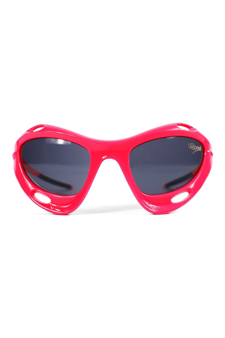 Frame 18 63mm Irregular Sunglasses, Main, color, MAGENTA