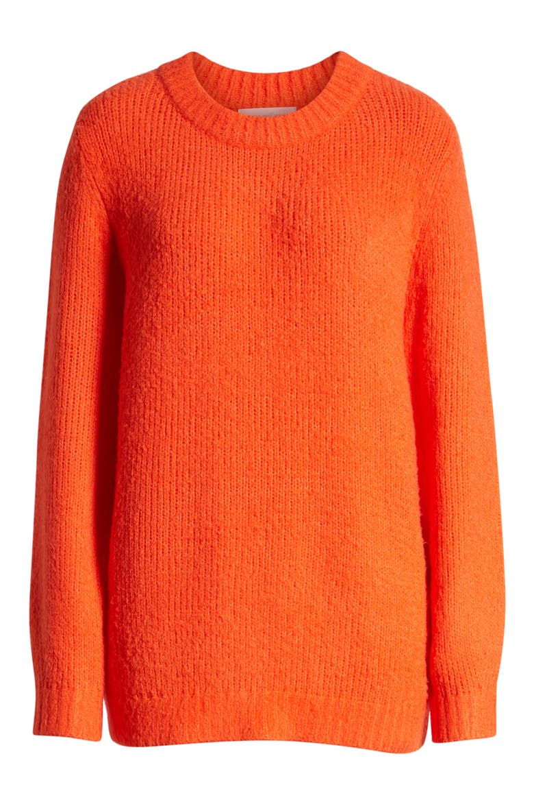 Crewneck Sweater, Alternate, color, RED GRENADINE