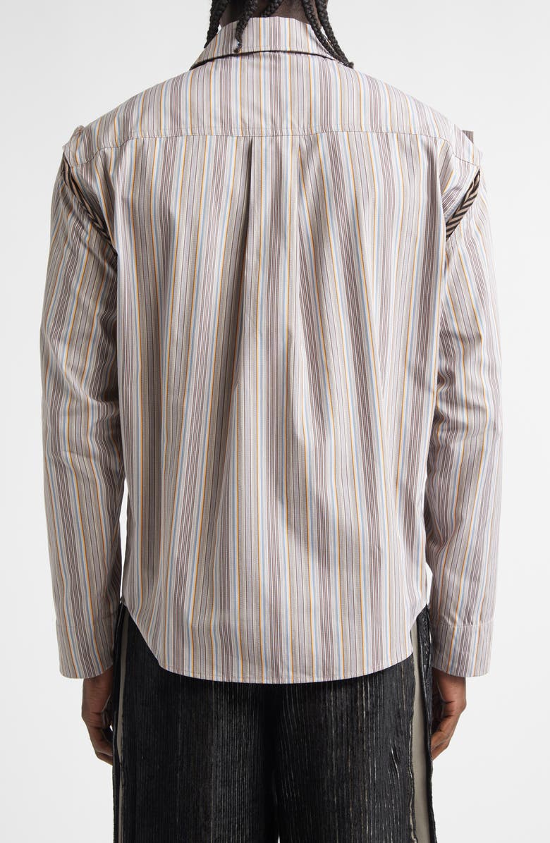 KIKO KOSTADINOV Toth Button-Up Shirt, Alternate, color, Cadmium Multicolor Black Beige