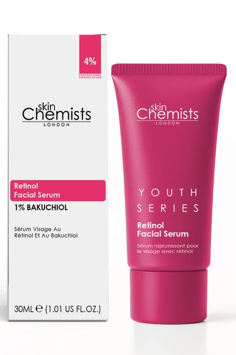 Retinol Bakuchiol Facial Serum 30ml for Fine Lines & Wrinkles, Loss of Firmness