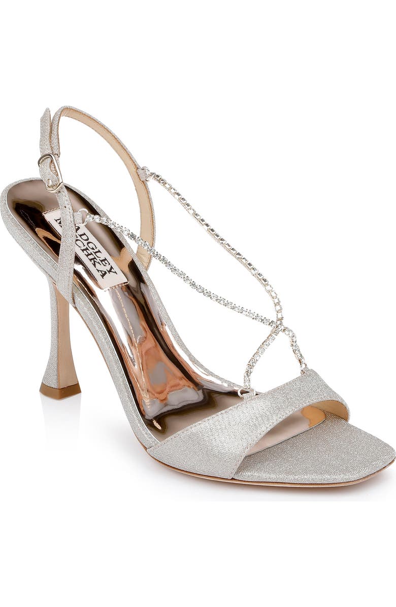 Badgley Mischka Collection Neville Jeweled Strap Sandal, Main, color, Champagne