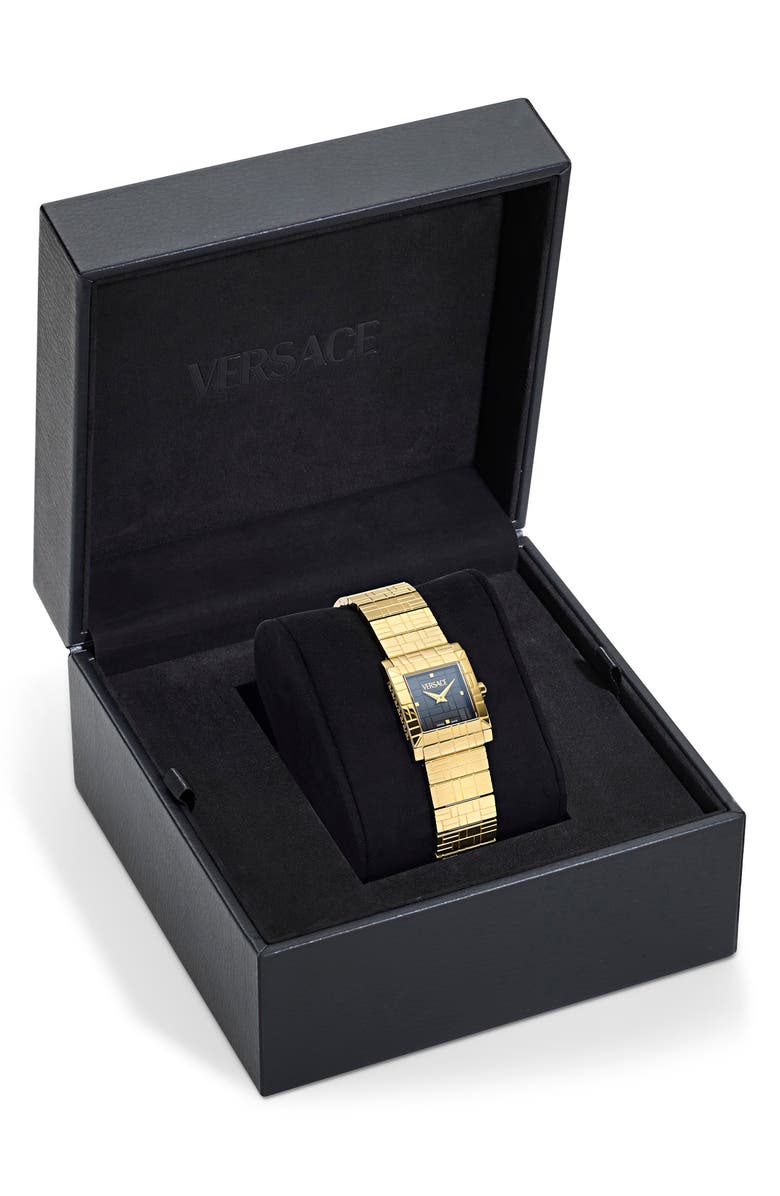 Versace Mosaic Bracelet Watch, 22mm, Alternate, color, Yellow Gold