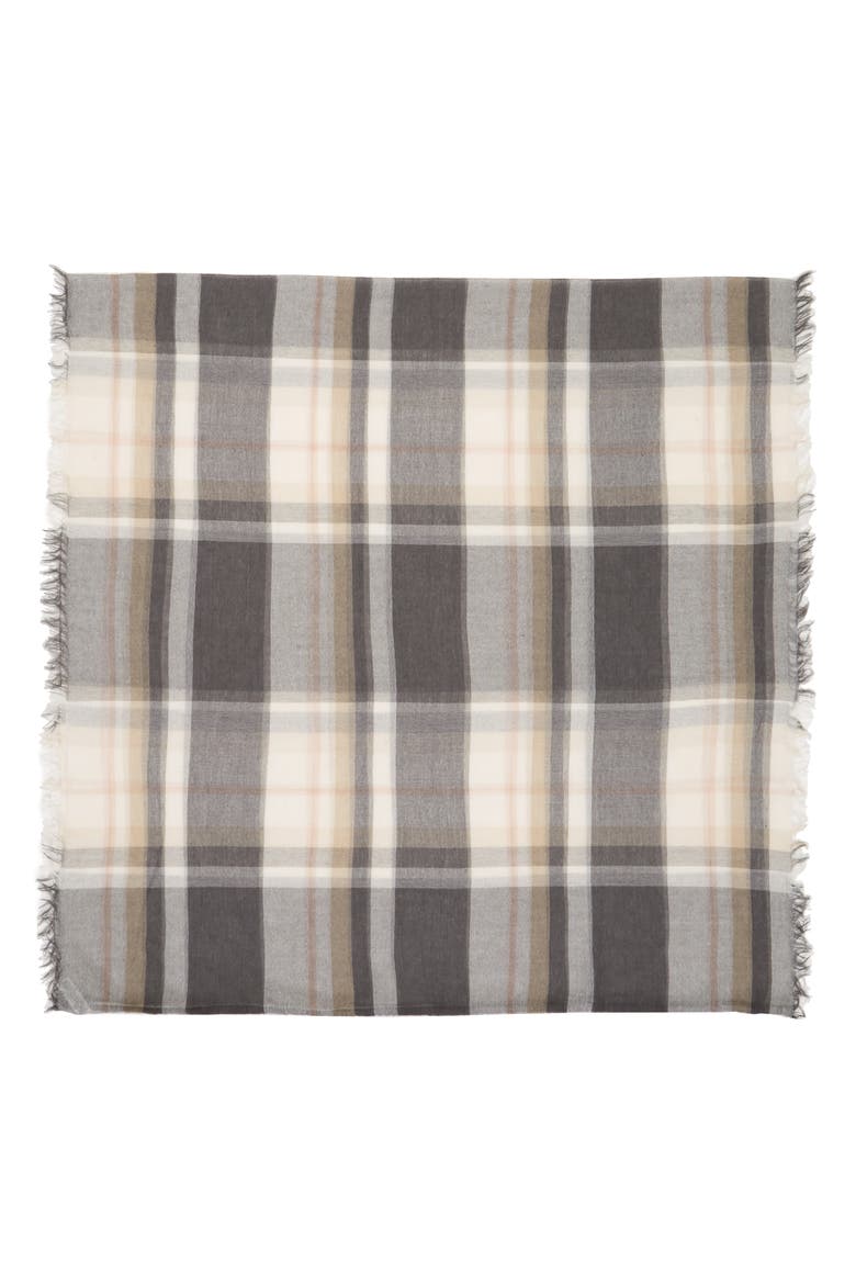 Plaid Scarf, Alternate, color, GREY MULTI