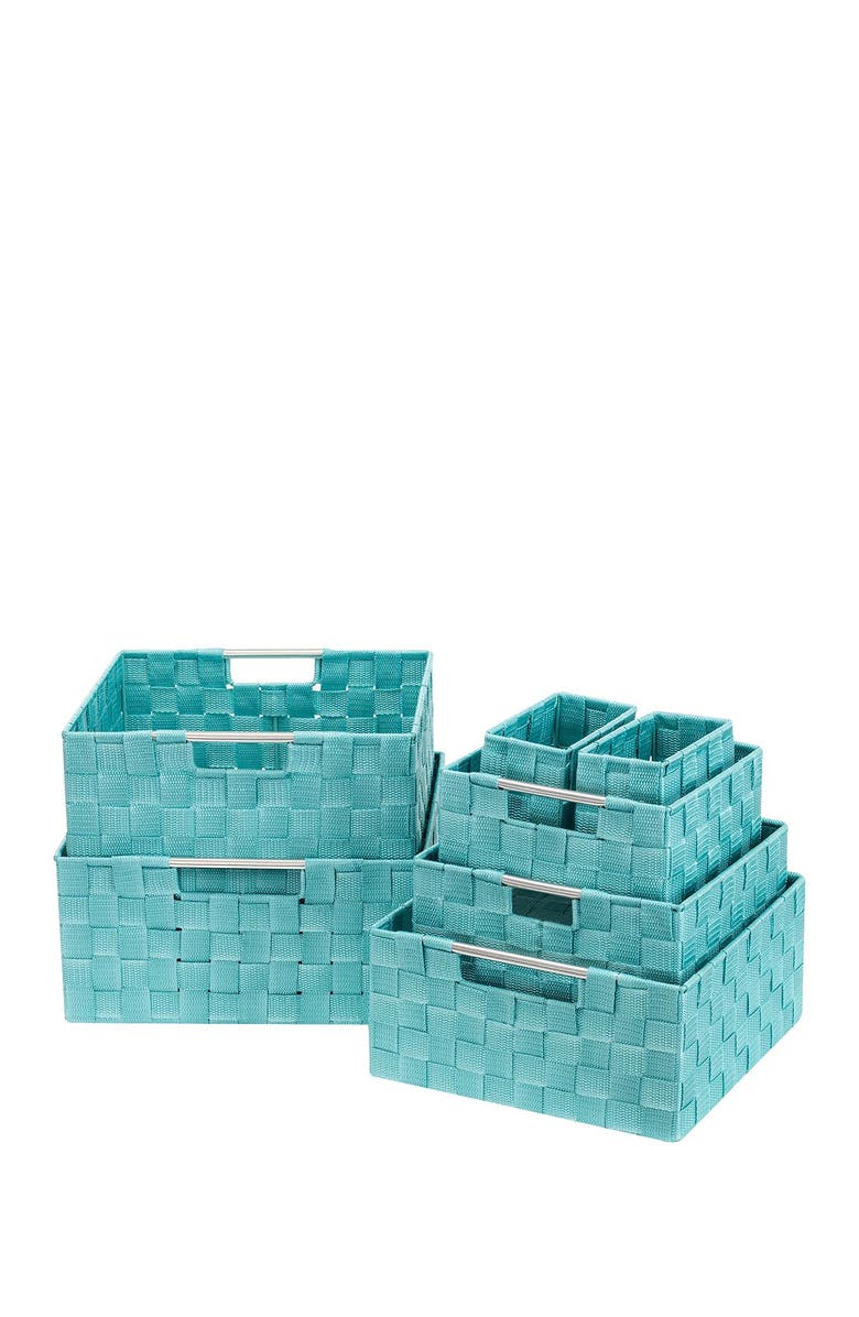SORBUS Aqua Weave 7-Piece Basket Set, Main, color, 