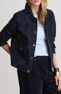 Lauren Ralph Lauren Snap Front Suede Jacket