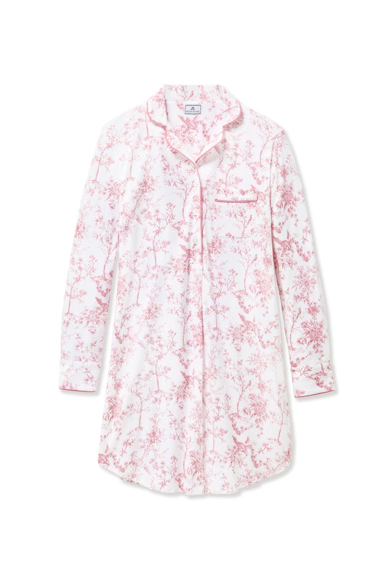 Pima Cotton Maternity Nightshirt in Pink Timeless Toile, Main, color, Pink