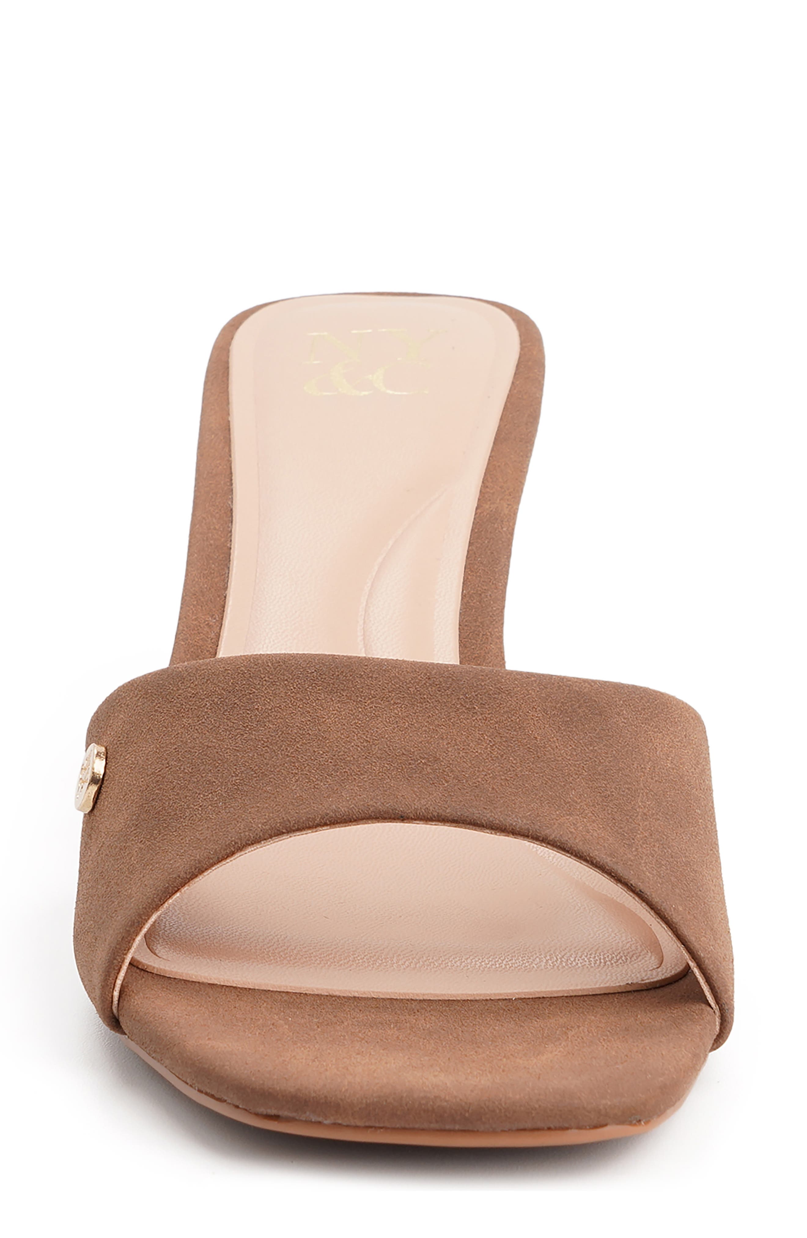 Gaia Kitten Heel Sandal, Alternate, color, BROWN
