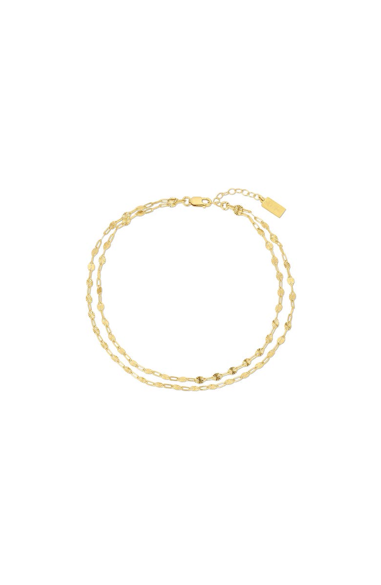Set & Stones Millie Layered Anklet, Main, color, Gold