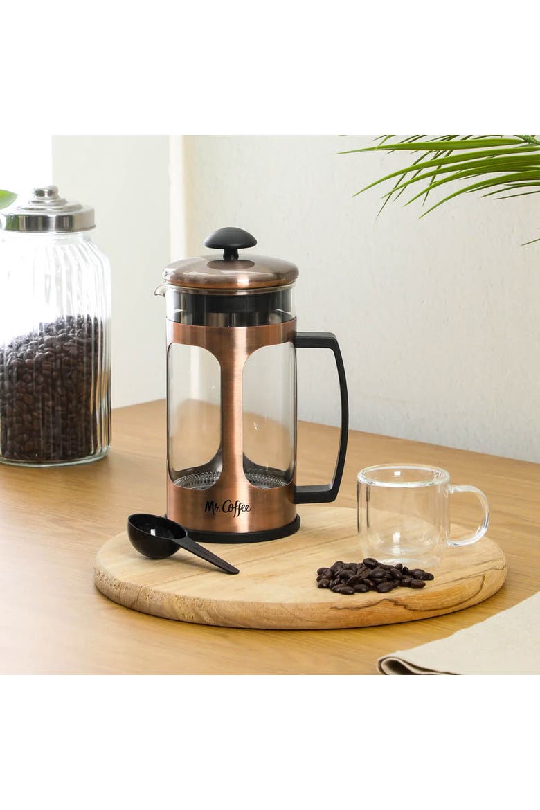 30 Ounce Daily Brew French Press Coffee Maker in Copper, Alternate, color, Copper