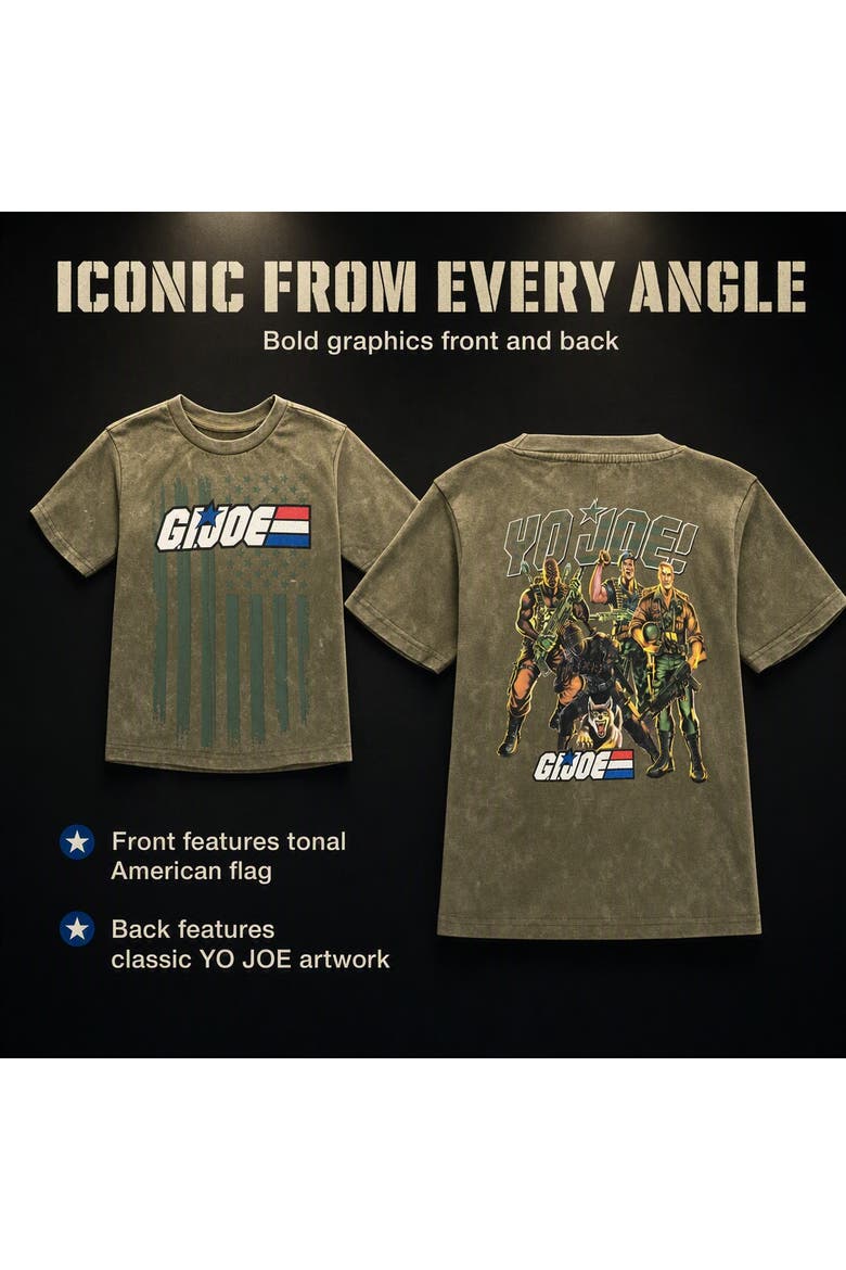 Graphic Short Sleeve T-shirt (little Kid & Big Kid), Alternate, color, Snake Eyes Duke Olive