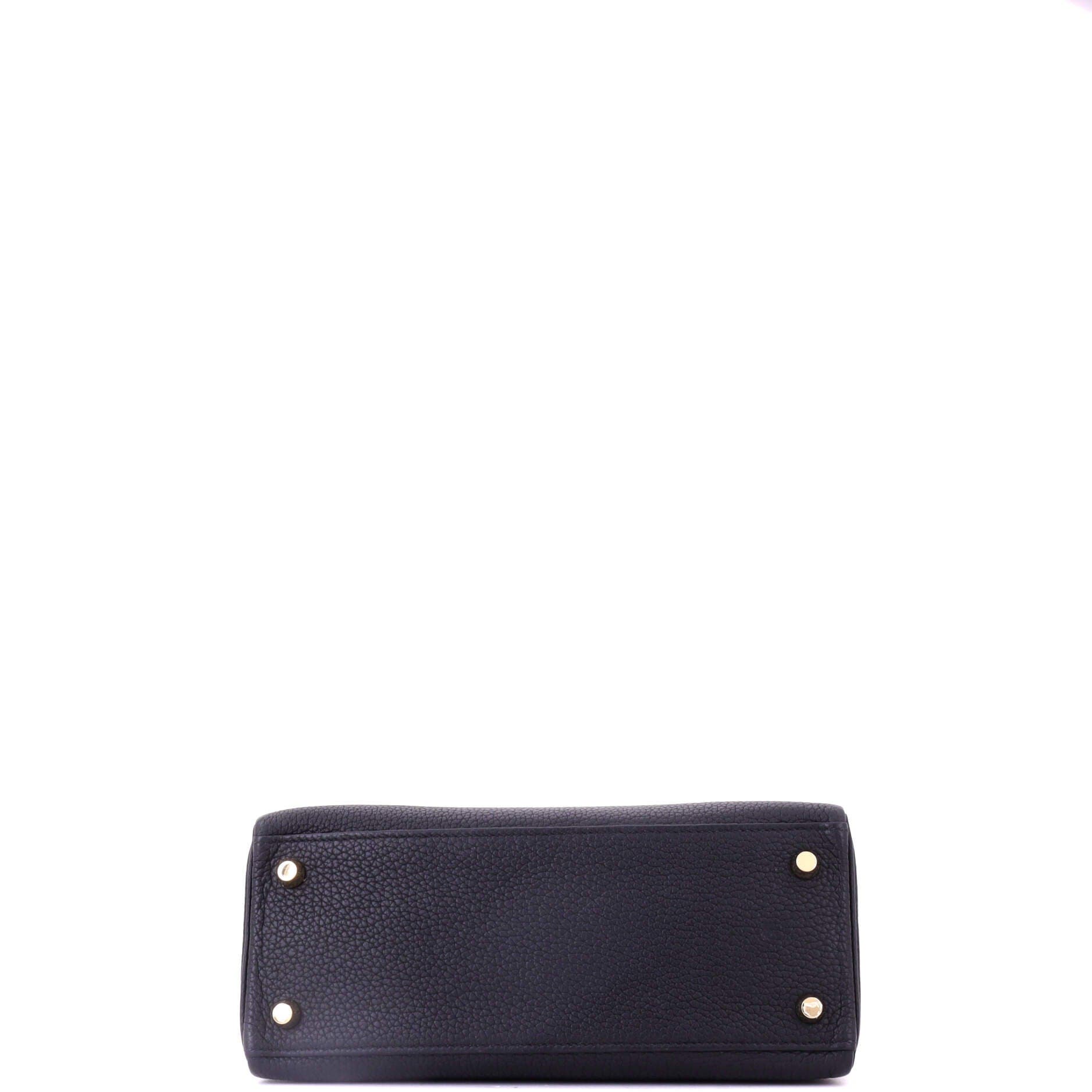 Pre-Owned Hermes Kelly Handbag Black Togo with Gold Hardware 25, Alternate, color, Noir