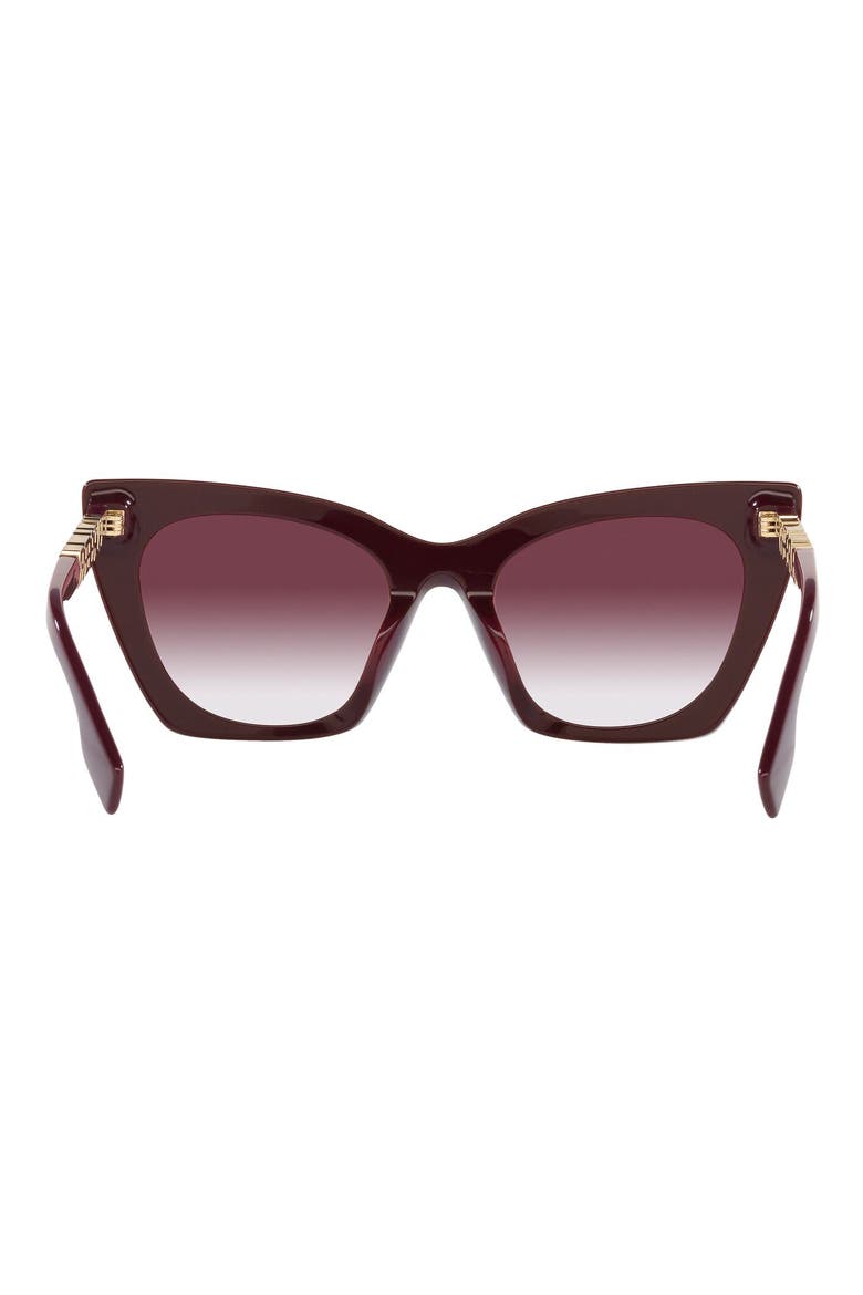 52mm Cat Eye Sunglasses, Alternate, color, BORDEAUX