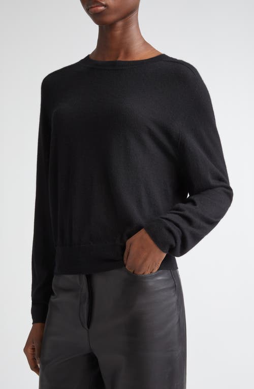 Loulou De Saison Anaa Lds Round Neck Sweater In Black