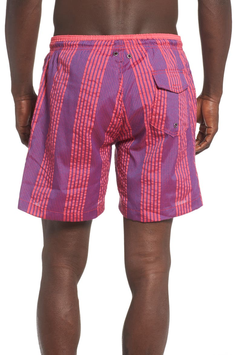 Premium Sano Swim Trunks, Alternate, color, TWILIGHT/ BRIGHT CORAL