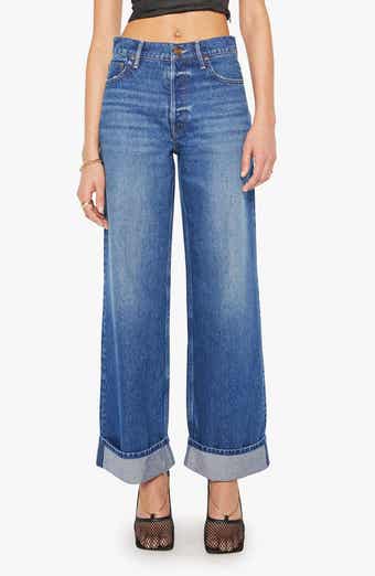 MOTHER The Smoothie Skimp Cuffed Wide Leg Jeans