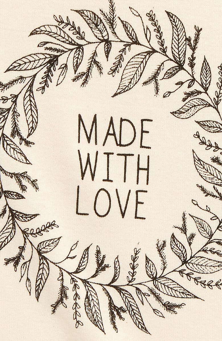 Tenth & Pine Made with Love Organic Cotton Bodysuit, Alternate, color, 