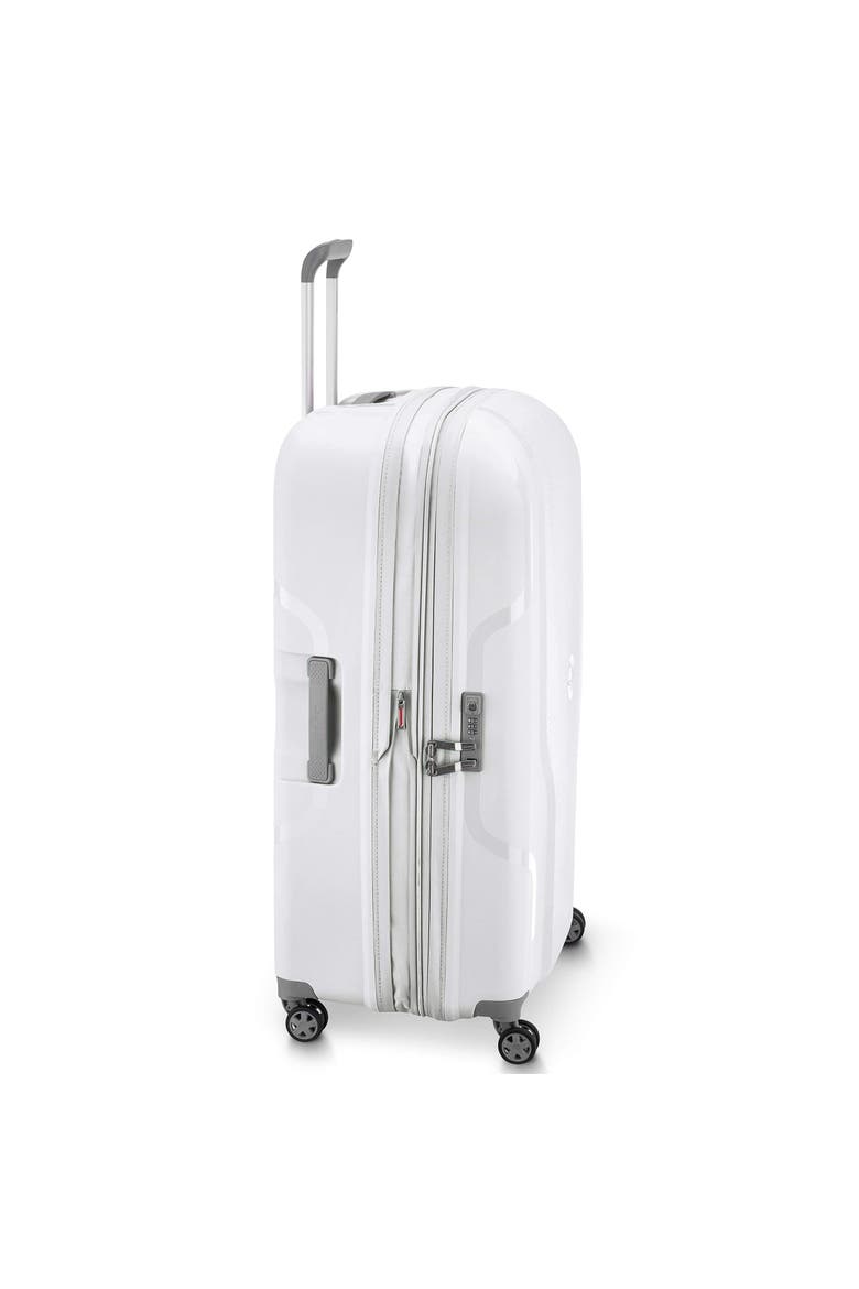 Clavel Hardside Expandable 30" Large Checked Spinner Luggage, Alternate, color, White