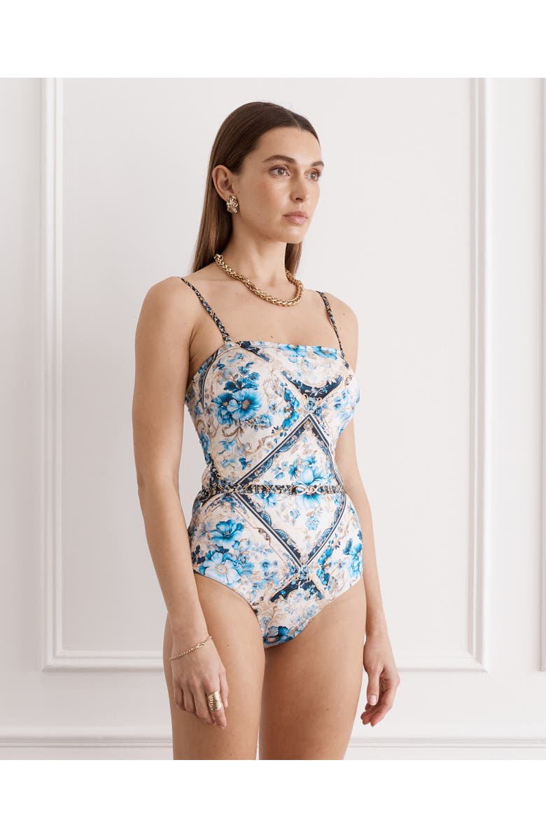 Aqua Blu Eden One Piece, Alternate, color, Dauphine