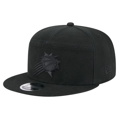 Men's New Era Black Phoenix Suns Adventure Canvas Split Panel 9FIFTY Snapback Hat