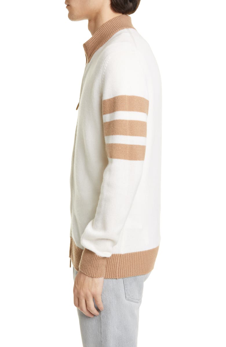 Eleventy Slim Fit Cashmere Zip Cardigan, Alternate, color, 