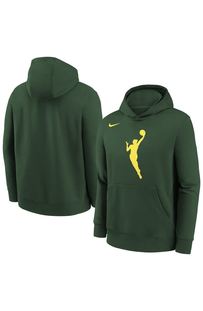 Nike Youth Nike Hunter Green WNBA Logo Essential Team Pullover Hoodie, Alternate, color, Hunter Green