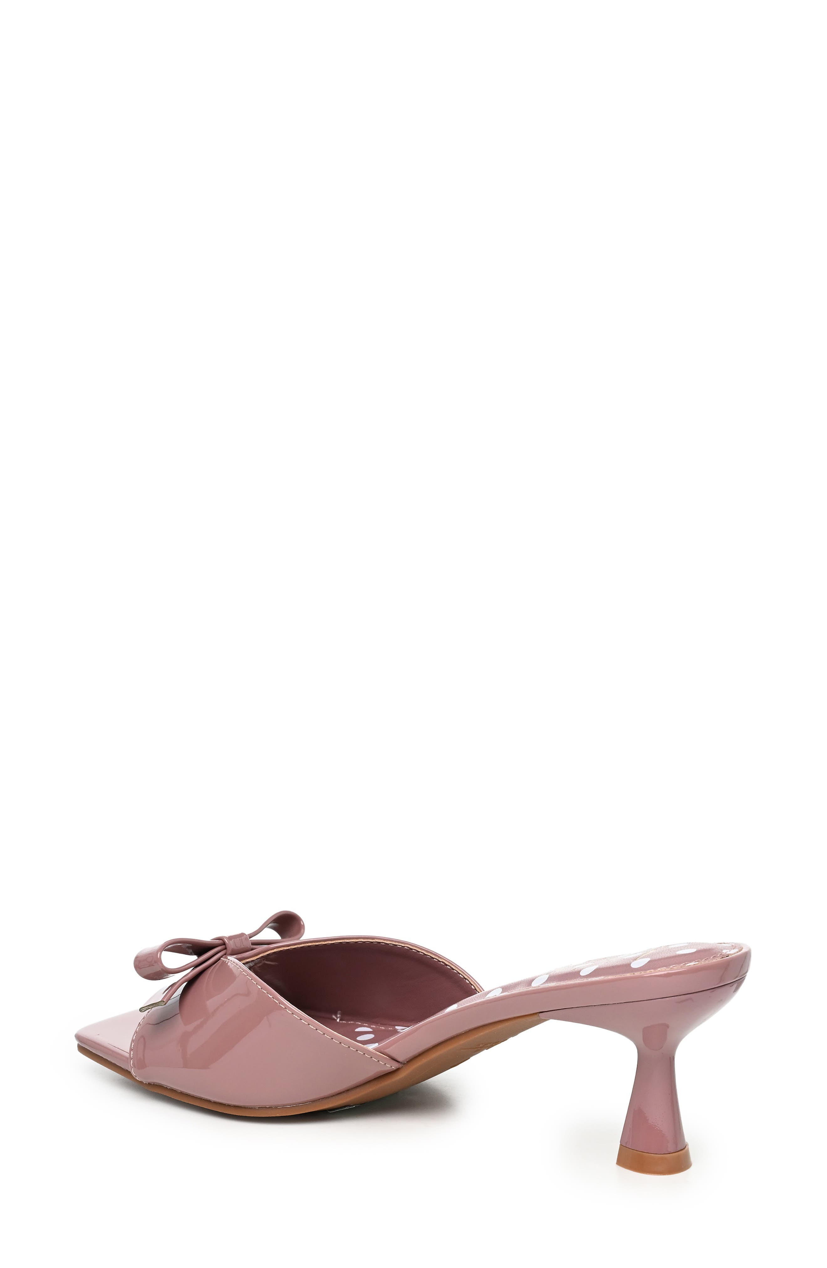 Bow Heeled Sandal, Alternate, color, MAUVE PATENT