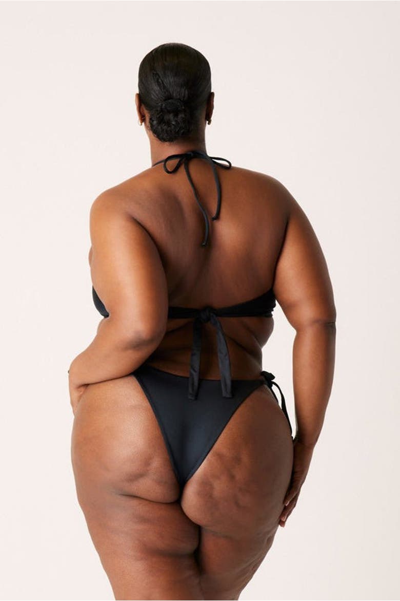 The Side Tie Bottoms, Alternate, color, Matte Black