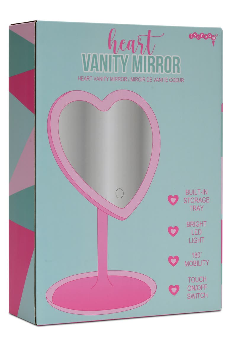 Kids' Heart Shaped Vanity Mirror, Alternate, color, MULTI
